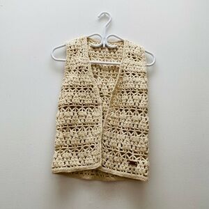 Vintage - Cream Hand Crocheted Vest